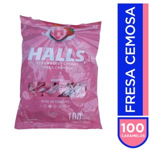 Halls Fresa Cremosa 100 unidades