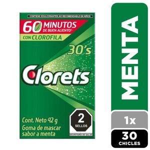 Clorets 30 unidades 42g